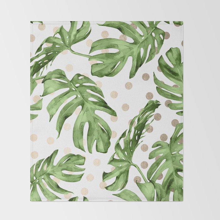Society6 Simply Tropical Palm Leaves in Jungle Green by Simple Luxe by Nature Magick on Rectangular Pillow 